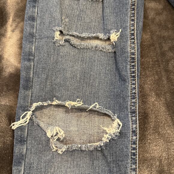 Topshop Moto-Jamie Womens Skinny Jeans-Med Wash Blue-Distressed-W26xL32 - Picture 5 of 15